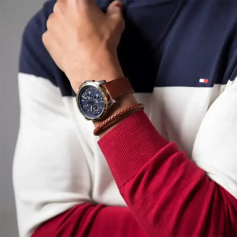 Tommy Hilfiger Decker Quartz Blue Dial Men's Watch- 1791561